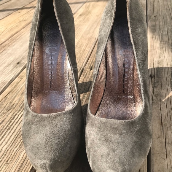 Jeffrey Campbell pumps  grey suede retro platform - Picture 7 of 8